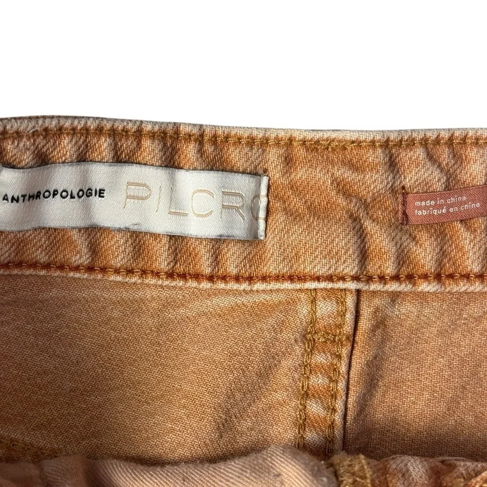 Anthropologie Shorts Womens 25 Yellow Gold Denim Pilcro Distressed Cut Offs - Picture 9 of 11